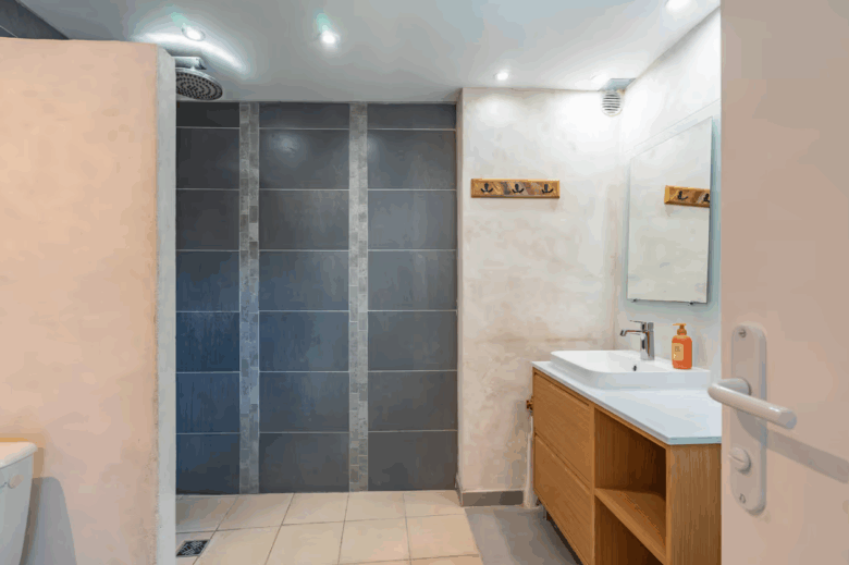 le chai sdb 2 chambre bas gites du logis nouvelle aquitaine charente maritime maison de vacances jardin parc arboré gites logis gite saint romain de benet royan saintes saujon bord de mer piscine aire de jeux pour enfants adultes